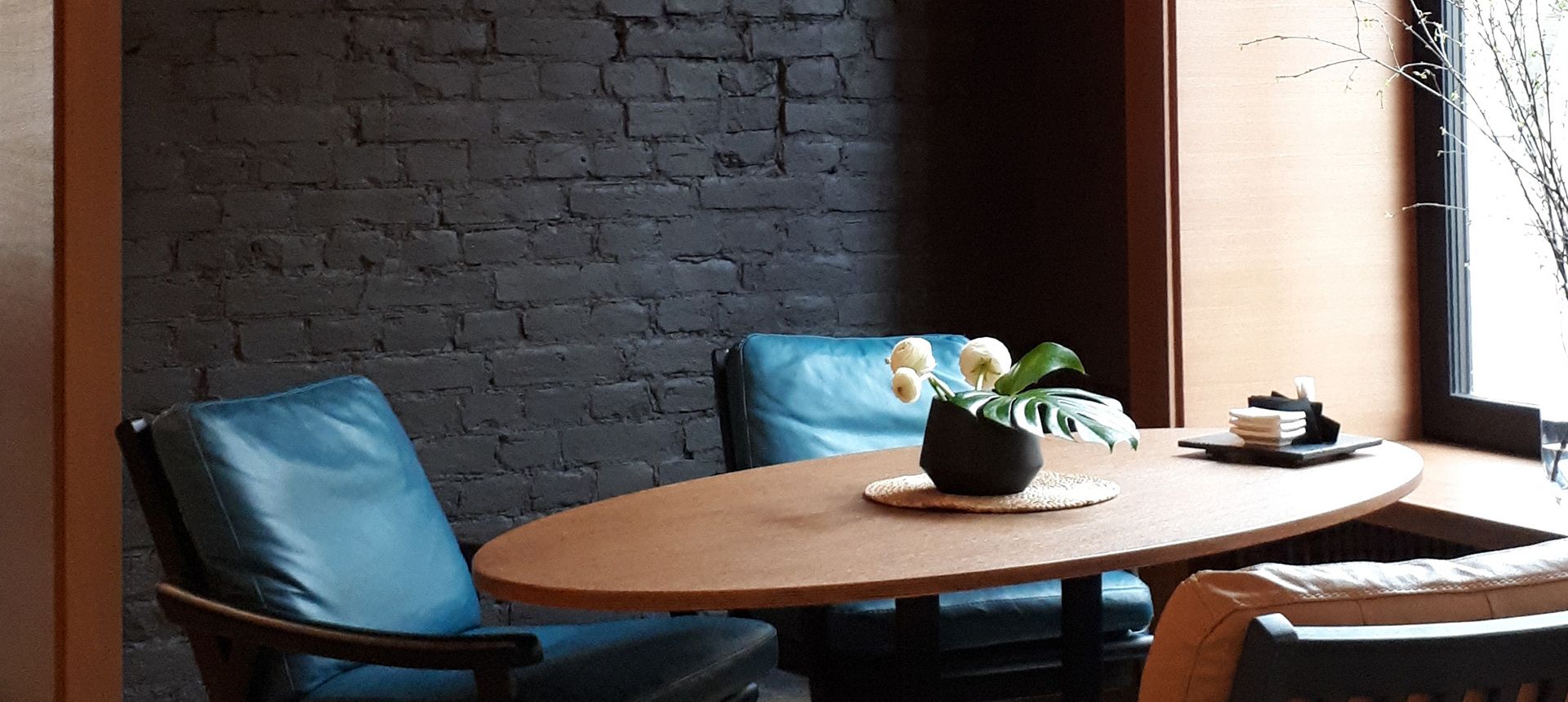 Table dressée au restaurant Le Cercle